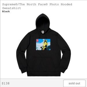 Supreme x Tnf picture hoodie